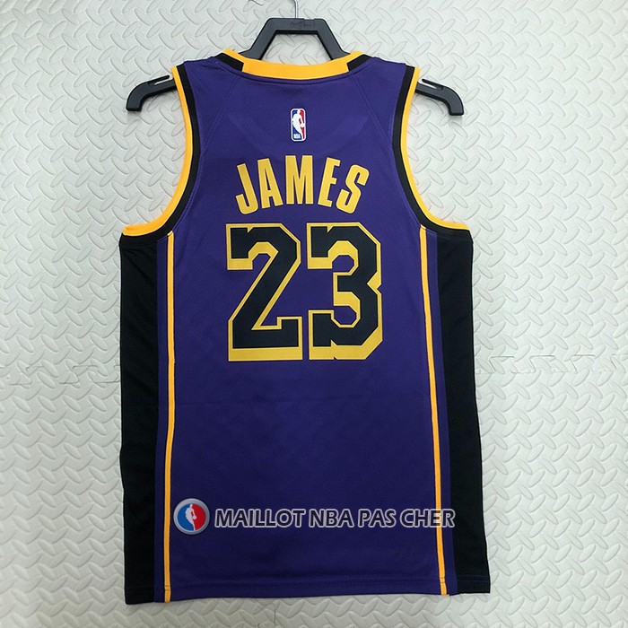 Maillot Los Angeles Lakers LeBron James NO 23 Statement 2022-23 Volet